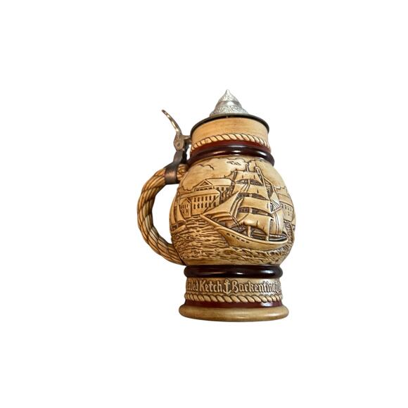 Avon Beer Stein 1977 Brazilian Handmade Mug For Nautical Theme Sailing Ships - Picture 6 of 6